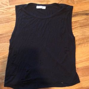 Distressed black tank